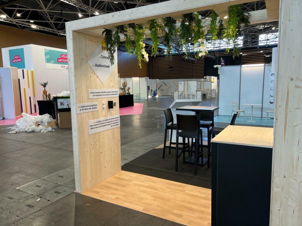 un pan de mur, un message sur le stand  Made in PME