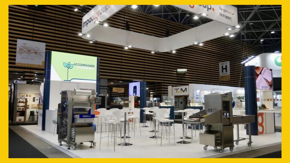 vue d'ensemble du stand ImpactGroup 104m², SIRHA Lyon 2023