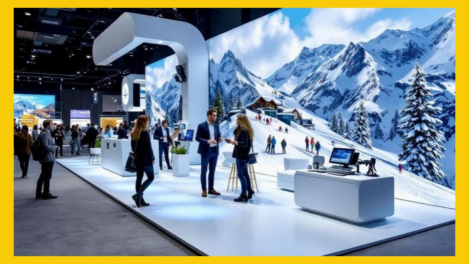 Stand professionnel au salon Mountain Planet 2026 à Alpexpo Grenoble avec visiteurs internationaux