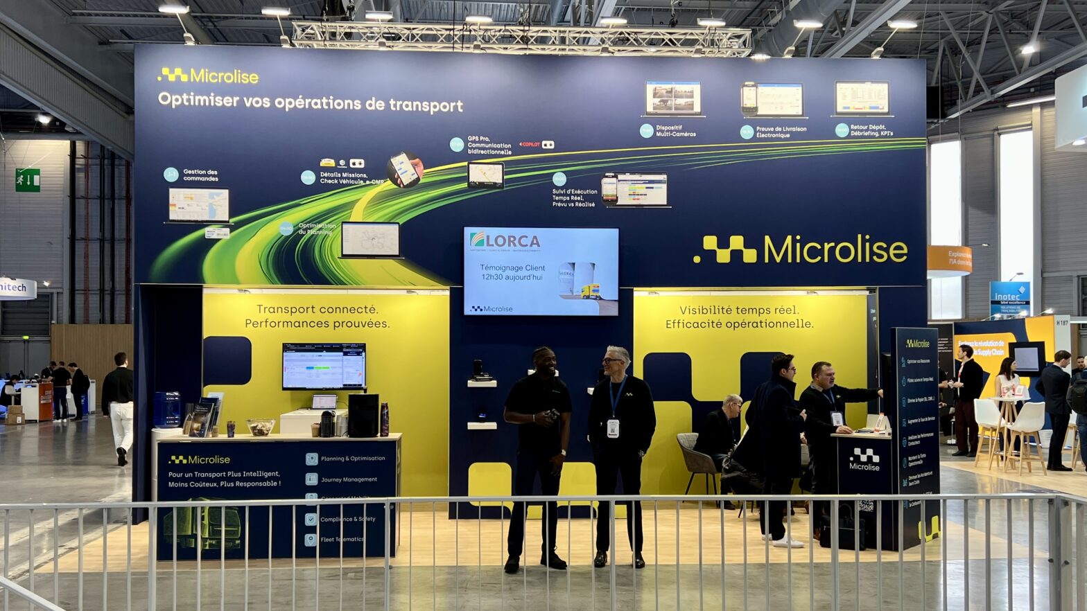 vue d'ensemble du stand Microlise sur le SITL 2026
