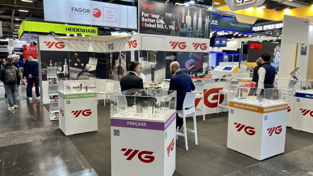 Vitrine produits outils de coupe YG-1 — Global Industrie 2026, Paris Villepinte